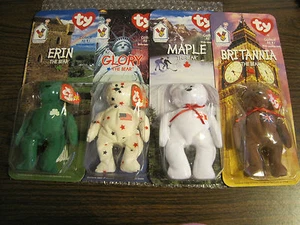 SET OF 4 MCDONALD'S TY BEANIE BABY BEARS---FOR BOYS AND GIRLS - Picture 1 of 6