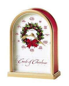 Table analogique laiton Howard Miller 645424 7-1/2" X 5-1/2" Carols Of Christmas II T