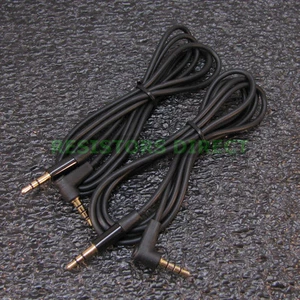 2x Schwarz Hochwertig Vergoldet 3,5mm Zusatzkabel Rechter Winkel Audio S37 - Bild 1 von 1