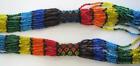 Guatemala Hand Beaded Multi-Strand Necklace Rainbow Colors ROY G BIV Beads 28"