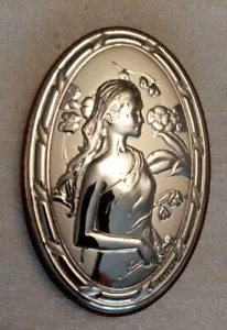 Icona Ovale Eva Donna Giovane Angelo Quadro Arte Sacra Lamina Argento 925% - Foto 1 di 6