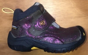 Keen Dry Kootenay Pink Glitter Winter Boot Kids Waterproof Ankle Strap Size 8 - Picture 1 of 7