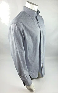 Vintage Tommy Hilfiger 100% Cotton Men's Blue/White Checkered Shirt 16 1/2 34-35 - Picture 1 of 3