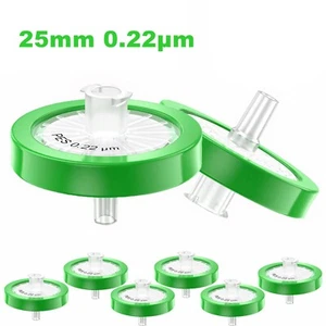 300PCS HPLC Non-sterile PES Syringe Filter 25mm 0.22μm Luer Slip Lab Membrane PP - Picture 1 of 18