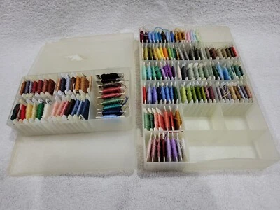 Vintage 135 pcs Cross Stitch / Embroidery Thread with 2 cases - Image 1 of 4
