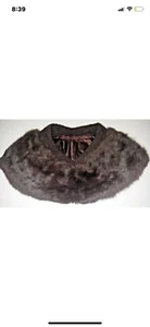 Antique Vintage Mink Fur Collar/Wrap with satin lining  with hooks - Picture 1 of 8