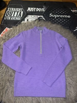 Vineyard Vines Men S Cardigan 1/2 Zip Wool Blend Cashmere Knit Pull Over Purple - Image 1 of 4