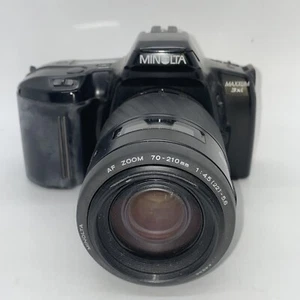 Minolta AF 70-210MM 1:4.5-5.6 Zoom Lens & Minolta Maxxum 3xi Camera Parts Only - Picture 1 of 10