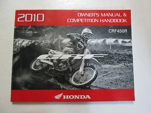 2010 Honda CRF450R Moto Propietarios Manual Competencia Handbook Nuevo Fábrica - Imagen 1 de 10