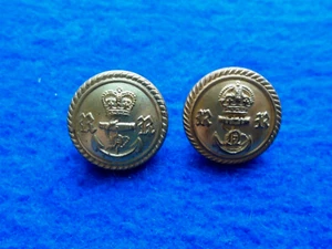 KC & QC ROYAL NAVAL RESERVE OFFICERS GILT BUTTONS, C&J WELDON & FIRMIN - Picture 1 of 3