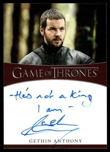 GAME OF THRONES IRON ANNIVERSARY Gethin Anthony "HE'S NOT A" INSCRIPTION AUTO - Picture 1 of 2