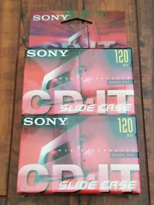 Sony CD-IT Slide Case 120 Normal Bias Cassette Tapes - 2 Pack - Made In Japan - Picture 1 of 6