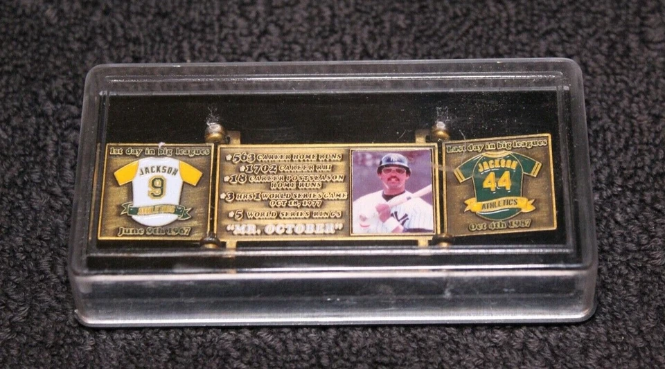 Reggie Jackson Hall of Fame Stats Door Pin Yankees 1967-87 - Изображение 1 из 2