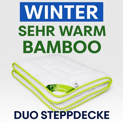 Winter Bamboo Duo Bettdecke Steppdecke sehr warm antibakteriell 135x200–200x220 - Bild 1 von 4