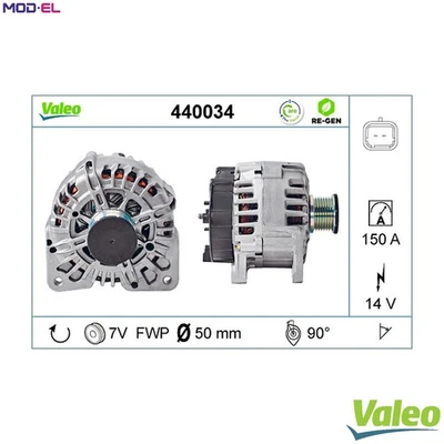 ALTERNATOR 440034 FOR RENAULT DUSTER/SUV LAGUNA/II/Grandtour/Sport/Tourer VEL - Image 1 of 4