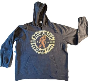 HOODIE Bigfoot Research Team , Sasquatch Distressed, Retro Grunge Thrash -(photo - Picture 1 of 9