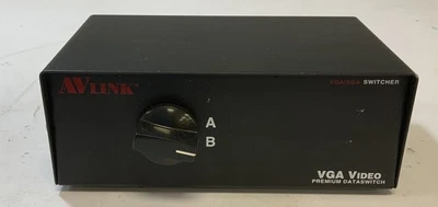 AVLink CA298 2-Port VGA/XGA Premium Dataswitch AV Splitter/Switcher, Black "K1C" - Image 1 of 4