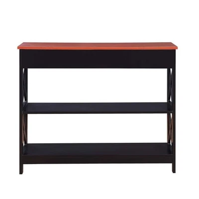 Mesa Consola Convenience Concepts Negra Cereza 39.5" L Moderna Cajón Almacenamiento Foto 1 de 4