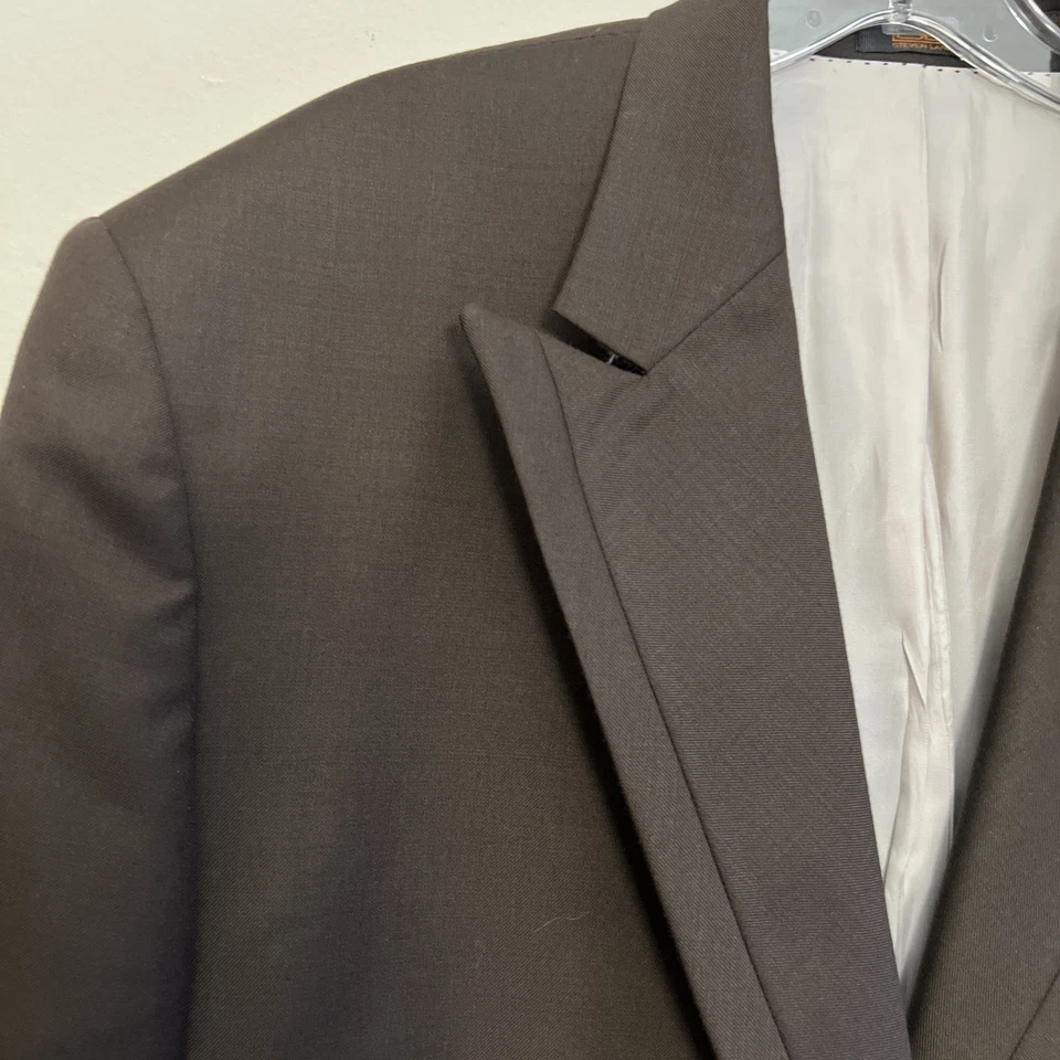 Blazer marrón vintage para hombre talla 46L 100 % lana Steven Land traje chaqueta Foto 1 de 4