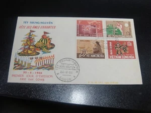 VIET NAM 1966 Sc#283-86 Wandering Souls Festival FDC VF - Imagen 1 de 1