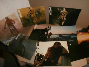 13 Original 1974 Yamaha Motorcycle Sales Brochure Lot MX175 DT100 TX650 ect - Picture 1 of 18