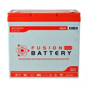 Fusion 12V 55Ah Deep Cycle AGM Battery - Picture 1 of 3