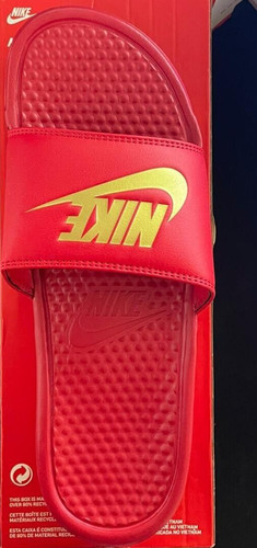 NIKE BENASSI JDI SLIDE 'Red' SIZE 9 UK NEW WITH BOX FULLY AUTHENTIC SLIDES