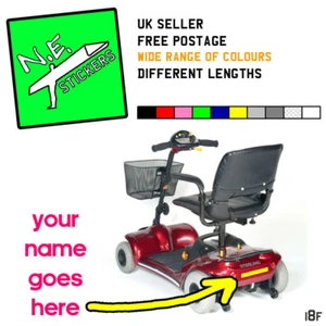 163x30mm personalised number plate sticker for MOBILITY SCOOTER strong vinyl - Picture 1 of 3