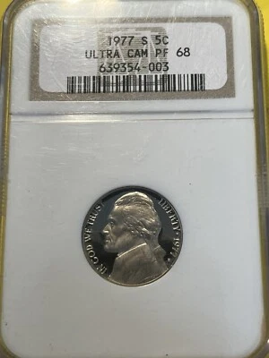 1977S NGC PF68 UC Jefferson nickel - Image 1 of 2