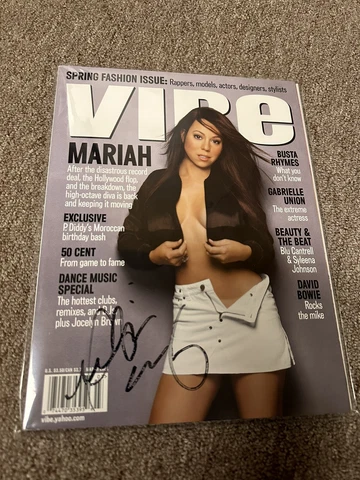 Mariah Carey Signed Vibe Magazine JSA lOA Cover