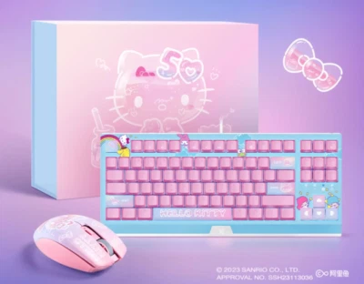 Razer x Sanrio Hello Kitty 50th Anniversary Orochi V2 Mouse and Keyboard Combo - Image 1 of 2
