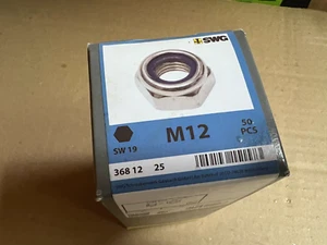 Packung Sicherungsmuttern  M12mm Verzinkt /  50Stück  / Cont2Pal1 - Bild 1 von 3