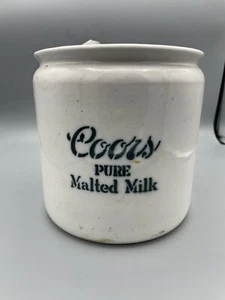 Coors Golden Pure Malted Milk Porcelain Canister Original Prohibition Era vtg - Picture 1 of 2