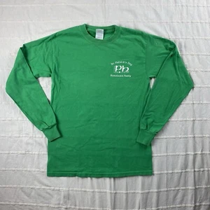 Vintage Cleveland St Patrick's Day T Shirt Men's Size Small Green Long Sleeve - Picture 1 of 10