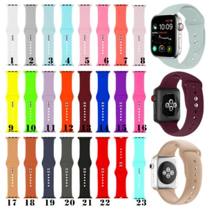 Correa de repuesto para reloj deportivo de silicona para Apple Watch 38/40/42/44/41/45 mm - Imagen 1 de 53