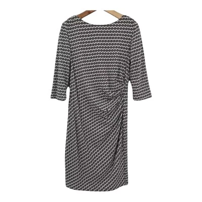 Vestido ajustado Coldwater Creek estampado punto gris funda acanalada fecha de trabajo 12 Foto 1 de 4