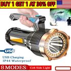 Super Bright 22000000LM LED Flashlight High Powered Torch USB Rechargeable Lamp
