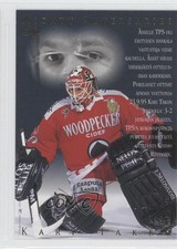 1996 Leaf Sisu Redline SM-liiga Mighty Adversaries Kari Takko Kimmo Rintanen #1