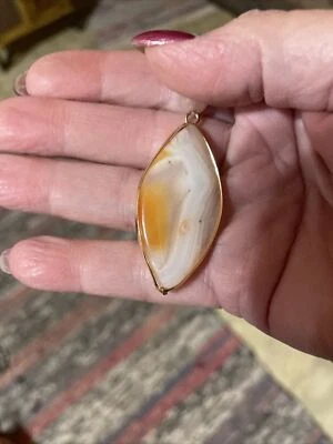 Ожерелье-удлинитель из полированного агата камня граненых бусин кожа розовое золото 30 дюймов W - Изображение 1 из 4