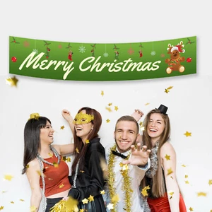 Reindeer Stocking Merry Christmas Party Xmas Party Banner PERSONALISED Candy - Bild 1 von 5