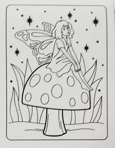 Fairy on Toadstool   Embossing Folder  4  x  5-1/2  Inches Darice  NIP - Picture 1 of 3