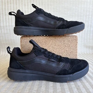 Vans Range EXP Skate Shoes Mens Size 7.5 Black Gum Suede Canvas Sneakers - Picture 1 of 20