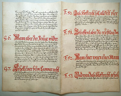 UNIKAT! HANDSCHRIFT ~ 1650, Kalligraphie Doppelblatt, Wasserzeichen, FEDERWERK! • 19€