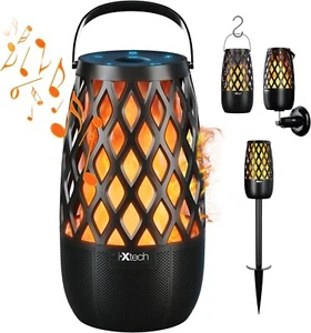 IXTECH Altavoz Bluetooth Exterior Impermeable Inalámbrico con Luz LED Llama,Gancho - Imagen 1 de 8