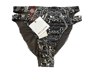 Parte inferior de bikini reversible Red Carter para mujer talla XS marrón tierra pitón corte lateral - Imagen 1 de 9