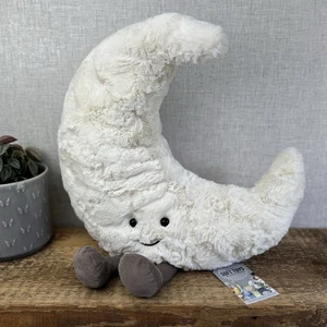 Jellycat Huge Amuseable Moon Plush Beanie Soft Toy - Decor Display NWOT 18” - Picture 1 of 10