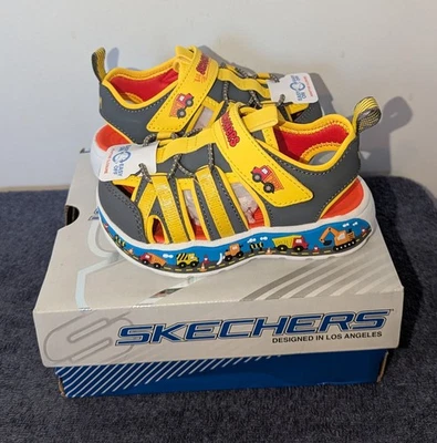 Skechers Play Scene Splash TD Talla 7 Amarillo Carbón Logo de Coches Nuevos 407041N Foto 1 de 4