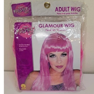 Pink Long Haired Wig Fashion Wigs Glamour Punk Sexy Funky Rockstar Wig Holloween - Picture 1 of 2