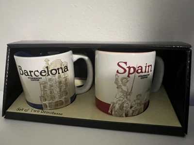 Starbucks Mug Barcelona & Spain, 3 fl oz/89 mL demitasse, New with SKU Code. - Image 1 of 3