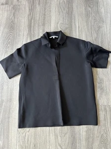 Helmut Lang Shirt Mens Small Black Short Sleeve Boxy Fit Minimalist Pullover Top - Picture 1 of 6